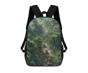 sinyumoney Tanks Is in Forest Children’s Backpack Girls Boys, Rucksack Bag, Daypack, Primary School, Perfect for Back to Kids School Or PE, Gifts And Travel 17inch