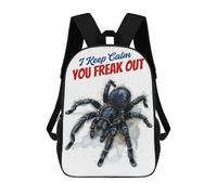 sinyumoney Tarantula Watercolor Art I Keep Calm, You Freak Out Tarantula Backpack School Bag Travel College Rucksack Backpacks for Men, Women & Teenage Boys 17inch