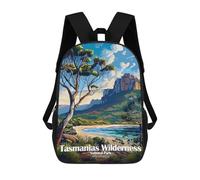 sinyumoney Tasmanian Wilderness National Park Australia Backpacks Kids School Backpack School Bag 3D Printed Fashion School Bags for Boys Elementary And Middle School Students 17inch