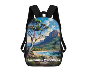 sinyumoney Tasmanian Wilderness National Park Australia Backpacks Kids School Backpack School Bag 3D Printed Fashion School Bags for Boys Elementary And Middle School Students 17inch