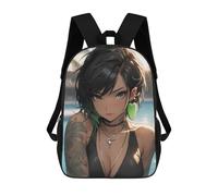 sinyumoney Tattoo Bikini Pool School Bags Lightweight Schoolbag Dayback Bookbag College for Boys/Girls/Teenagers 17inch
