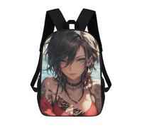 sinyumoney Tattoo Girl Pool Sunny Day Children's Backpack, Schoolbag Large Capacity Students Bookbag Rucksack Knapsack for Boys Girls Adults Teen 17inch