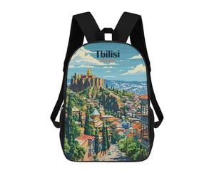 sinyumoney Tbilisi, Georgia Travel School Backpack Computer Rucksack for School/Work/Travel for School/Work/Travel 17inch