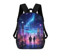 sinyumoney Technology City Night Backpack School Bag Water Resistant Computer Rucksack for Teenage Girls Boys Women Men 17inch