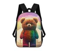 sinyumoney Teddy Bear Backpack 3D Printed Children's School Backpack Kids Travel Backpacks High Capacity Book Bags Children's Backpack Rucksack 17inch