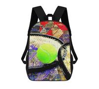 sinyumoney Tennis Art B And R 2 Backpack 3D Printed School Bag For Boys High Capacity Travel Backpacks Book Bags Boys School Bag Mochila 17inch