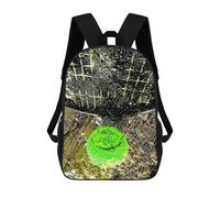 sinyumoney Tennis Art B And R T Backpack 3D Printed Children's School Backpack for Kids High Capacity Travel Rucksacks Book Bags Kids School Bag Back Pack 17inch