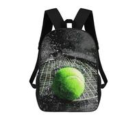 sinyumoney Tennis Art Print W 11 Backpacks Children's Backpacks School Bag 3D Printed Children's School Backpack Fashion Travel Backpacks for Kids Elementary Middle School 17inch