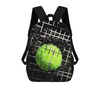 sinyumoney Tennis Art Print W 17 Backpack School Lightweight Airport College Students Back Pack for Men, Women & Teenage Boys 17inch