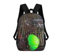 sinyumoney Tennis Art Print Work 10 Backpack School Bag Rucksack for Girls Boys Backpacks Large Capacity Kids Back Pack Lightweight School Bags for Children Students 17inch