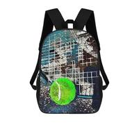 sinyumoney Tennis Art Print Work 15 Backpack 3D Printed Kids School Backpack High Capacity Travel Backpacks Book Bags Kids Backpack 17inch