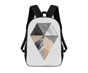 sinyumoney Texture Collage E School Bags Water Resistant School Bag Business Backpack for Campus Outdoor Travel Sports 17inch