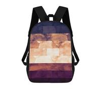 sinyumoney Texture Strokes A Kids' Backpack 3D Printing School Bag Boys Cool Daypacks Casual Knapsack Fun Back Bag for Kids And Teenager 17inch