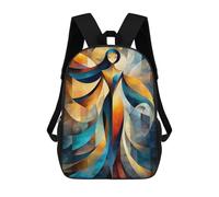 sinyumoney Thalassa - Cubist Minimal Mythology Abstract Backpack School Lightweight Schoolbag Dayback Bookbag College for Men, Women & Teenage Boys 17inch