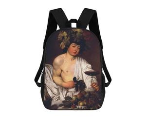 sinyumoney The Adolescent Bacchus Backpack School Bag Water Resistant Computer Rucksack for Campus Outdoor Travel Sports 17inch