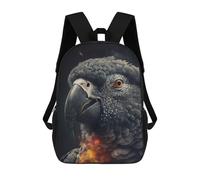 sinyumoney The African Grey 3D Printed School Backpack Casual Children's Backpacks 3D Printed School Bag for Boys Elementary And Middle 17inch