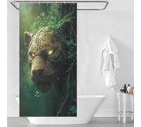 sinyumoney The Ancient Keeper Anti-Mould Proof Resistant with Hooks Waterproof Fabric Modern Fabric Bathroom Decor Set for Travel Trailer 35.43x70.87Inch（90x180cm）