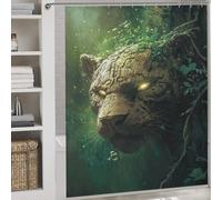 sinyumoney The Ancient Keeper Bath Shower Curtains Mildew Washable Waterproof Cloth Fabric Shower Curtains Set with 12 Hooks for Bathroom with Hooks 69.69x70.87Inch（177x180cm）