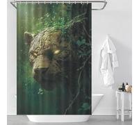 sinyumoney The Ancient Keeper Shower Curtains Set with 12 Hooks 100% Polyester Fabric Washable Shower Curtains Mould Proof for Bathtub Shower Stall 46.85x70.87Inch（119x180cm）