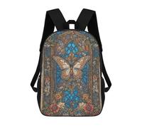 sinyumoney The Art of Stained Glass Backpacks 3D Printed Kids School Backpack Outdoor Casual Daypack Fashion Casual Children Backpacks Cute Travel Bags 17inch