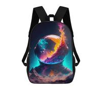 sinyumoney The Astronaut Backpacks 3D Printed 17inch Kids School Backpack Outdoor Casual Daypack Casual Travel Bags for Middle School Students