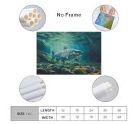 sinyumoney The Atlantic Salmon Wall Pictures Bedroom for Gifts Bathroom Home Kitchen Office Decor Canvas Art 16x24inch(40x60cm)