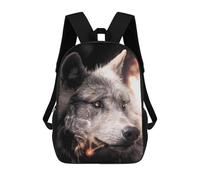 sinyumoney The Big Bad Wolf Backpacks Kids Student Schoolbag,3D Printed Backpacks,Elementary And Middle School Students Backpacks for Boys Girls 17inch