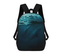 sinyumoney The Big Whalles Backpack School Bag Large Water Resistant Laptop Backpack for Girls Boys Teenage 17inch