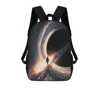sinyumoney The Black Hole Backpacks Kids Student Schoolbag 3D Printed Backpacks Elementary And Middle School Students Backpacks for Boys Girls 17inch