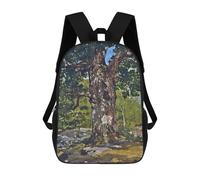 sinyumoney The Bodmer Oak by Monet Children's Backpacks School Backpack 3D Printed for Kids Travel Rucksacks Book Bags Kids 17inch School Bag