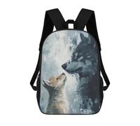 sinyumoney The Bond of Wolves School Backpack Water Resistant School Bag Business Backpack for Girls Boys Teenage 17inch