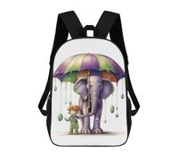 sinyumoney The Boy And Elephant Backpacks Kids School Backpack School Bag 3D Printed School Bag for Boys Elementary And Middle School Students 17inch