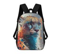 sinyumoney The Brave Cheetah Children's Backpacks 17inch School Backpack 3D Printed Bag Bookbag for Kids Travel Rucksacks Boy Girl Book Bags Kids School Bag