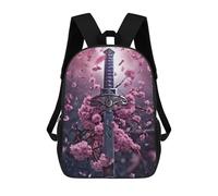 sinyumoney The Broken Katana School Backpack 3D Printed Children's 17inch Backpacks Bag Bookbag for Kids Boy Girl Book Bags Kids School Bag Travel Rucksacks