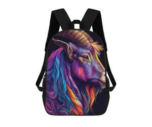 sinyumoney The Careful Capricorn School Backpack Rucksack Casual Daypacks School Work Travel Bag for Camping Outdoor Adventures And Daily Travel 17inch