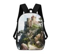 sinyumoney The Castle of The Moors Backpack School Bag Water Resistant School Bag Business Backpack - Perfect for Travel, Work And Daily Use 17inch