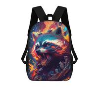 sinyumoney The Cheeky Raccoon Backpack School Bag Lightweight Schoolbag Dayback Bookbag College for Girl, Teen Girls 17inch