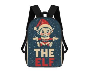 sinyumoney The Christmas Elf Backpack School Bag Water Resistant Computer Rucksack for Campus Outdoor Travel Sports 17inch