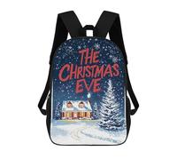sinyumoney The Christmas Eve House Kids Backpack, Kids School Bag 3D Printed School Backpacks for Boys And Teenager School Students 17inch