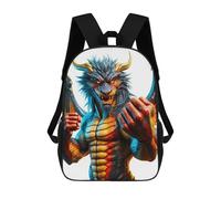 sinyumoney The Chromatic Sentinel School Backpack Secondary Causal Travel High School Bags for Teenage Girls Boys Women Men 17inch