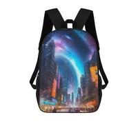 sinyumoney The City of The Future Backpack School Bag Water Resistant Computer Rucksack for Campus Outdoor Travel Sports 17inch