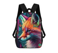 sinyumoney The Clever Fox Children's Backpacks School Backpack 3D Printed Backpack for Kids Travel Rucksacks Book Bags Kids School Bag 17inch