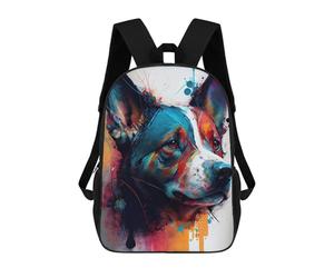 sinyumoney The Courage Dog Backpack School Bag School Secondary High School College Backpack Travel for Boys/Girls/Teenagers 17inch