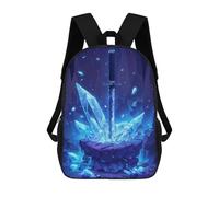 sinyumoney The Crystalize Sword Kids School Backpack School Bag 3D Printed School Bag for Boys Elementary And Middle School Students 17inch