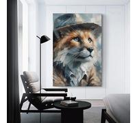 sinyumoney The Day Sherlock Turned Into A Fox Bedroom Wall Art Home Office Kitchen Gallery Corridor Bathroom Wall Decor Ready To Hang Bedroom Canvas 12x18inch(30x45cm)