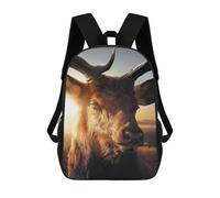 sinyumoney The Deer School Backpack for Girls 17inch Casual Daypack Lightweight Rucksack Boy Girl Backpack for Middle School Students