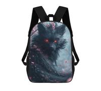 sinyumoney The Demon Kitsune Fox Backpack, Children's Backpack, Student School Bag Bookbag Rucksack, 3D Printed School Bag for Boys Girls 17inch