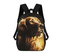 sinyumoney The Dog of Golden Light School Backpack Lightweight Casual Daypack School Backpacks for Boys/Girls/Teenagers 17inch