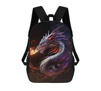 sinyumoney The Dragon Emits Fire School Backpack 3D Printed Children's 17inch Backpacks Bag Bookbag for Kids Boy Girl Book Bags Kids School Bag Travel Rucksacks