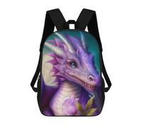 sinyumoney The Dragon Miorath 3D Printed 17 Inch School Backpack Children's Backpacks 3D Printed Cool Knapsack for Boys Elementary And Middle